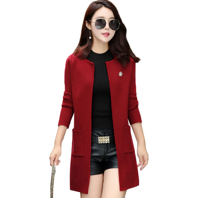 2020 New Fashion Spring Autumn Women Sweater Cardigans Casual Mid Long Design Female Knitted Coat Cardigan Sweater Lady Tops J80
2020 New Fashion Spring Autumn Women Sweater Cardigans Casual Mid Long Design Female Knitted Coat Cardigan Sweater Lady Tops J80