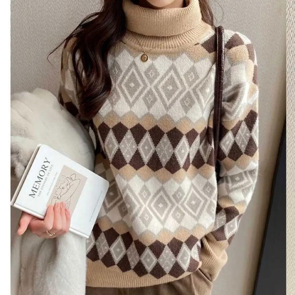Turtleneck women's new autumn and winter foreign style wear retro Hong Kong style loose inside bottoming sweater sweater
Turtleneck women's new autumn and winter foreign style wear retro Hong Kong style loose inside bottoming sweater sweater