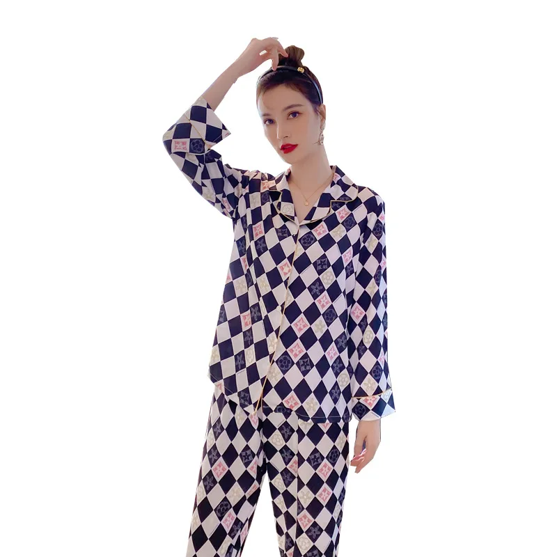 New Fashion Retro Lapel Ladies Pajamas Two-piece Pajama Set Dropshipping Sleepwear Sexy Pajamas
New Fashion Retro Lapel Ladies Pajamas Two-piece Pajama Set Dropshipping Sleepwear Sexy Pajamas