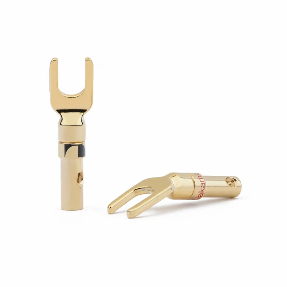 8pcs/12pcs Nakamichi Brass Gold Plated U- Type Y Spade Speaker Plugs Audio Screw Fork Connector Adapter Audio Line Banana Plug
8pcs/12pcs Nakamichi Brass Gold Plated U- Type Y Spade Speaker Plugs Audio Screw Fork Connector Adapter Audio Line Banana Plug