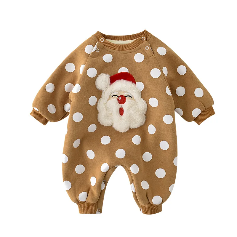 Winter Infant Boy and Girl Romper Baby Polka Dot Santa Claus Long-sleeved Thickened Plus Velvet One-piece
Winter Infant Boy and Girl Romper Baby Polka Dot Santa Claus Long-sleeved Thickened Plus Velvet One-piece