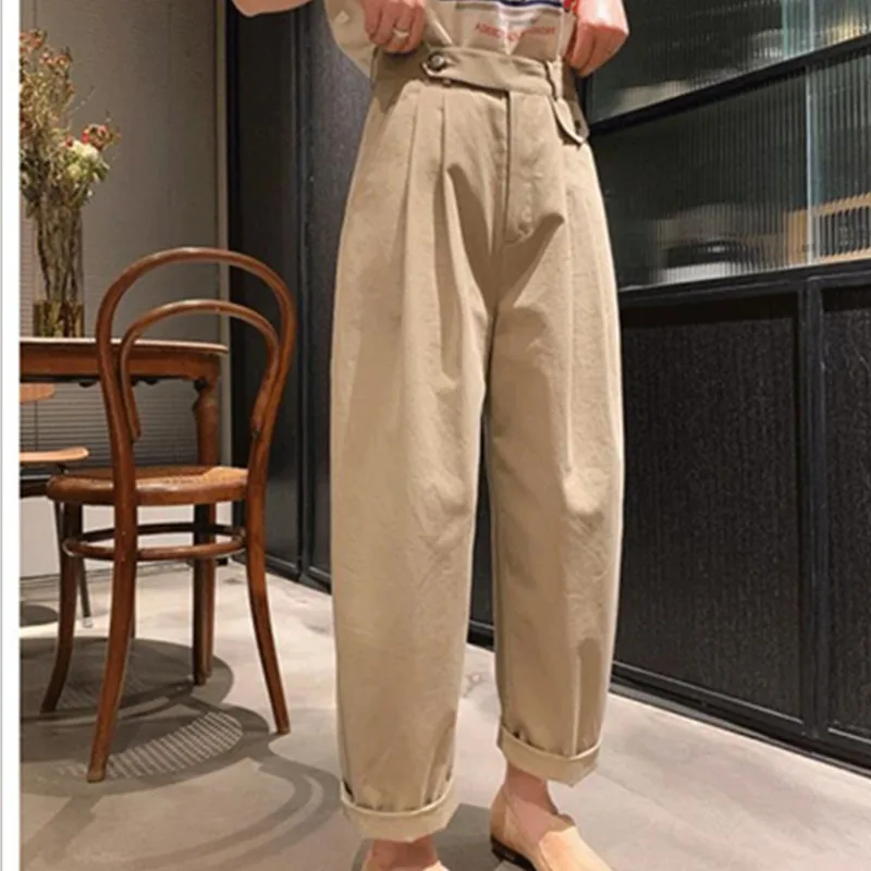 2021 Khaki Female Cargo Pants High Waist Harem Loose Jeans Plus Size Trousers Woman Casual Streetwear Jeans
2021 Khaki Female Cargo Pants High Waist Harem Loose Jeans Plus Size Trousers Woman Casual Streetwear Jeans
