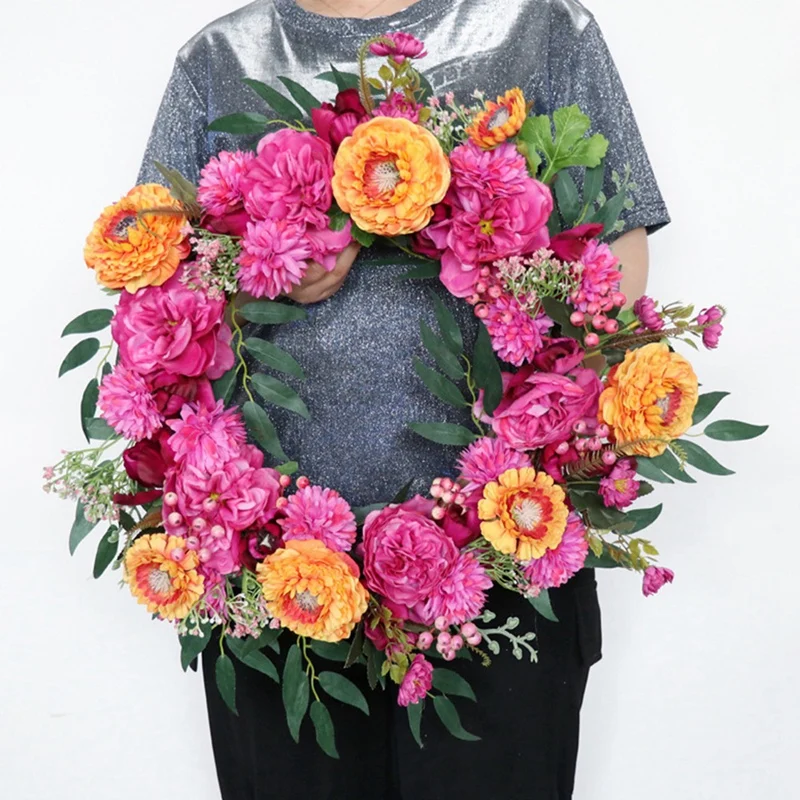 Artificial Calendula Wreath Christmas Wreath for Front Door Wedding Party Wall Windows Farmhouse Home Decoration
Artificial Calendula Wreath Christmas Wreath for Front Door Wedding Party Wall Windows Farmhouse Home Decoration