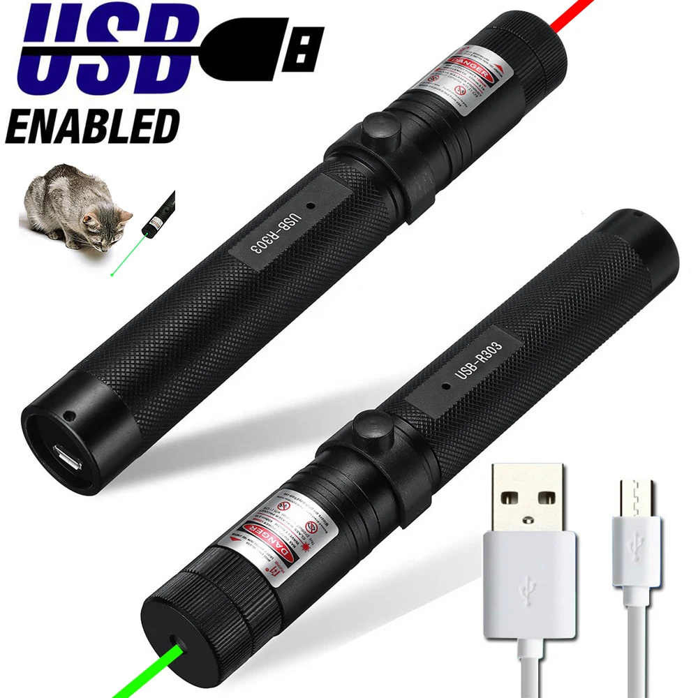 High power laser pointer USB rechargeable green laser 303 adjustable focus red/purple blue/green laser super far radiation 8000m
High power laser pointer USB rechargeable green laser 303 adjustable focus red/purple blue/green laser super far radiation 8000m