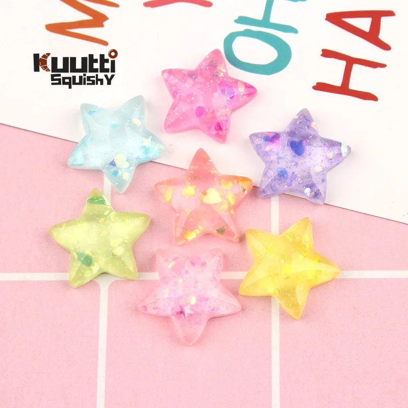 Kuutti Squishy 30 шт. слайм конфетных цветов подвески с плоским основанием поделки