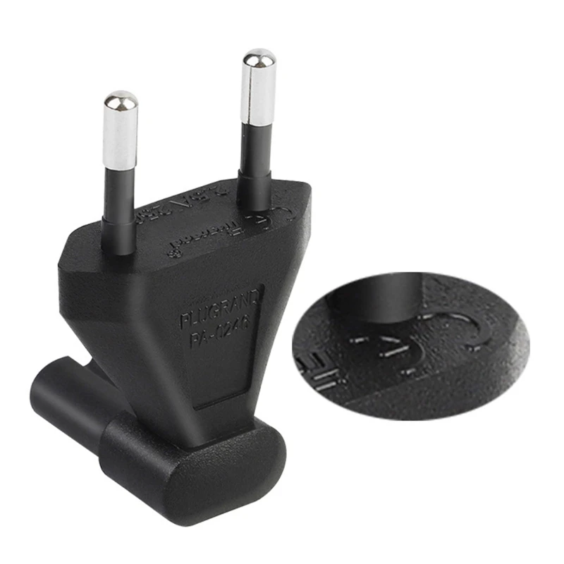 EU Mains Power Cable Adapter EU PLug To IEC320 C7 Right Angle Adapter Plug 250V/10A Portable Computer Power Converter 27RA
EU Mains Power Cable Adapter EU PLug To IEC320 C7 Right Angle Adapter Plug 250V/10A Portable Computer Power Converter 27RA