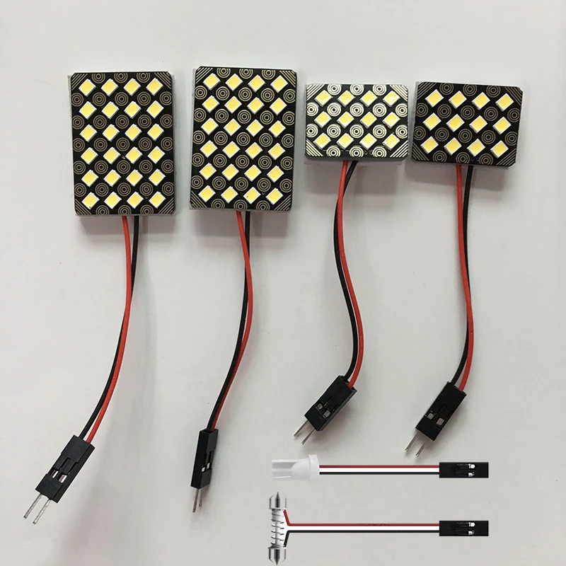 100 шт. Festoon T10 12 24 SMD светодиодный s 2835 Light Dome Автомобильные светодиодные панели для