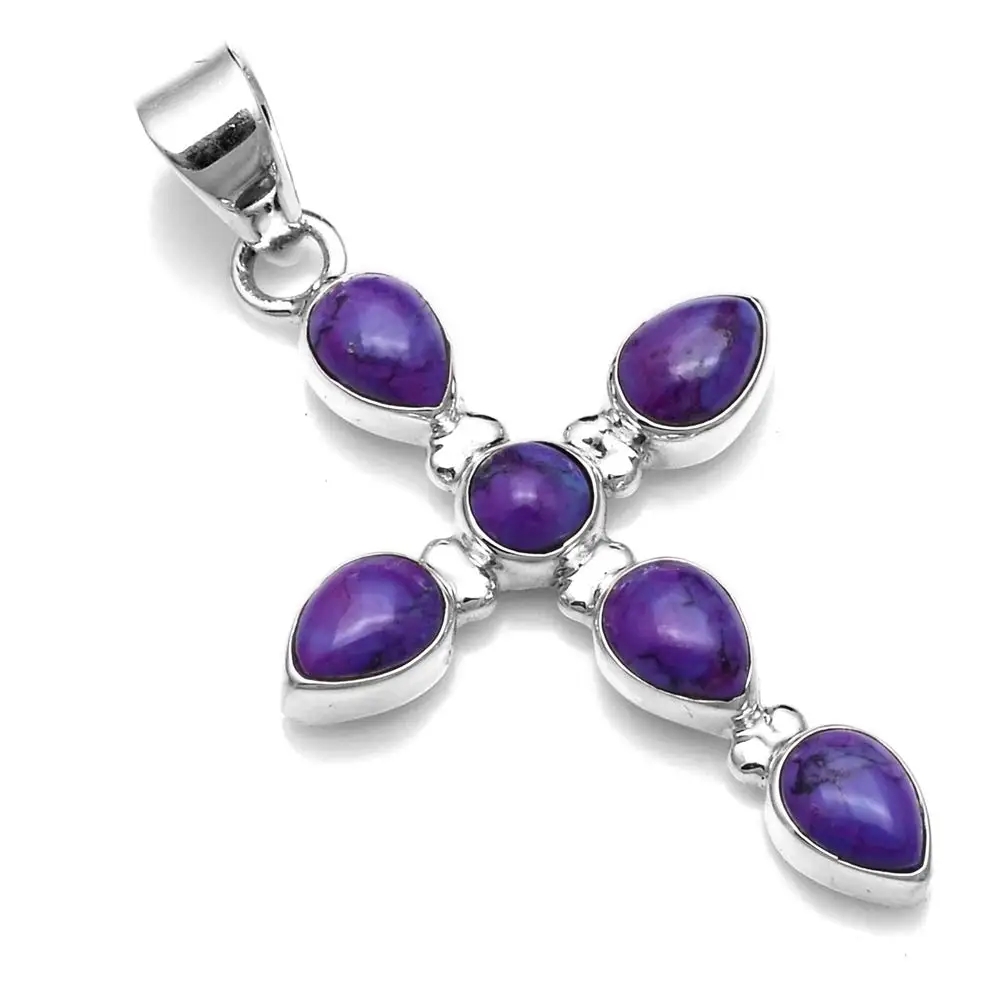 Genuine Purple Copper Turquoise Pendant 925 Sterling Silver, 72.7 mm, 2SP0728
Genuine Purple Copper Turquoise Pendant 925 Sterling Silver, 72.7 mm, 2SP0728