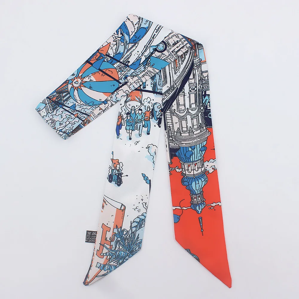 Printing Silk Scarf Women's Belt Decoration Small Ribbon Tied Bag Silk Scarf Fashion Hair Band Handbag with Scarf 100*50cm
Printing Silk Scarf Women's Belt Decoration Small Ribbon Tied Bag Silk Scarf Fashion Hair Band Handbag with Scarf 100*50cm