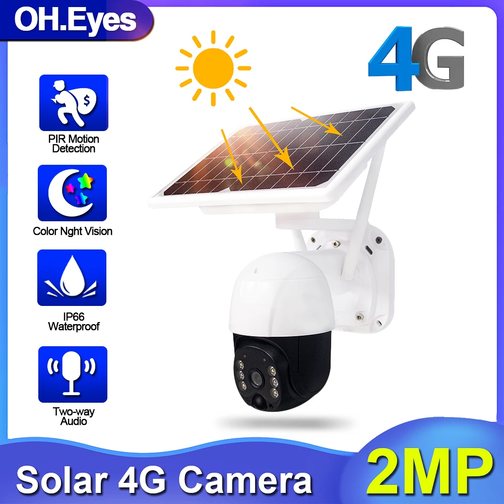 OH.eyes 4G ip-камера на солнечной батарейке WIFI PTZ Dome Starlight full color IR vision P2P карта IR Vision dome Camera Cloud storage camera
OH.eyes 4G ip-камера на солнечной батарейке WIFI PTZ Dome Starlight full color IR vision P2P карта IR Vision dome Camera Cloud storage camera