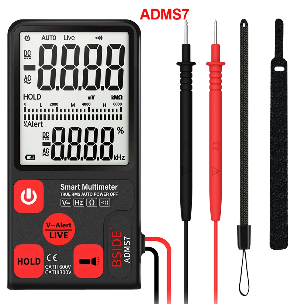 Smart Multimeter True RMS Digital Multimeter Measuring AC/DC Voltage Resistance Frequency with LCD Display Diode Tester Measure
Smart Multimeter True RMS Digital Multimeter Measuring AC/DC Voltage Resistance Frequency with LCD Display Diode Tester Measure