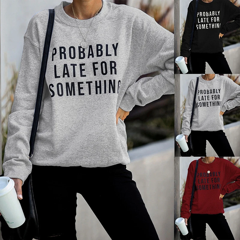 Sweatshirt women hoodies Letter Print Loose O Neck Long Sleeve Sweatshirt Tops 2020 Autumn warm hoodies for women Pullover Tops
Sweatshirt women hoodies Letter Print Loose O Neck Long Sleeve Sweatshirt Tops 2020 Autumn warm hoodies for women Pullover Tops