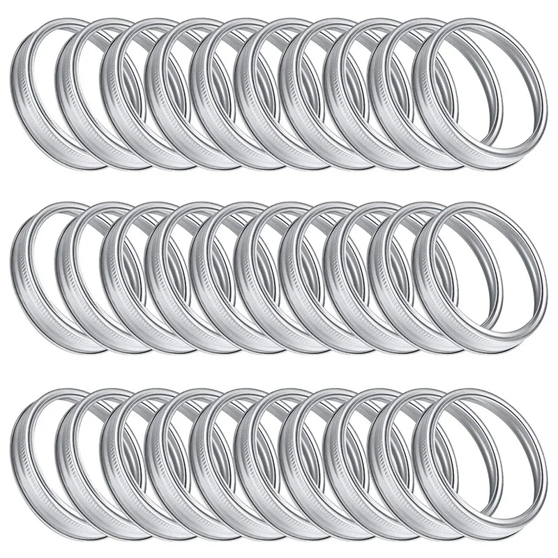 30 Pieces Wide Mouth Mason Canning Jar Replacement Metal Rings Rust Proof Screw Bands Tinplate Metal Bands Rings 86 mm
30 Pieces Wide Mouth Mason Canning Jar Replacement Metal Rings Rust Proof Screw Bands Tinplate Metal Bands Rings 86 mm