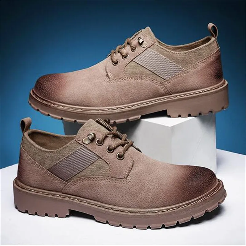 Vintage British Style Men's Genuine Leather Suede Casual Shoes High Quality Rubber Sole Work Shoes Lace Up Platform Martin Shoes
Vintage British Style Men's Genuine Leather Suede Casual Shoes High Quality Rubber Sole Work Shoes Lace Up Platform Martin Shoes