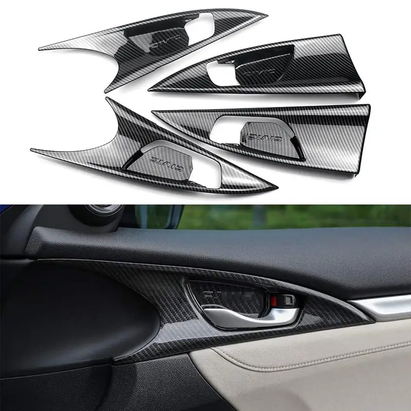 For Honda Civic 2016-2020 Carbon Fiber Style ABS Interior Door Handle Bowl Cover Trims Car Decor Accessories
For Honda Civic 2016-2020 Carbon Fiber Style ABS Interior Door Handle Bowl Cover Trims Car Decor Accessories