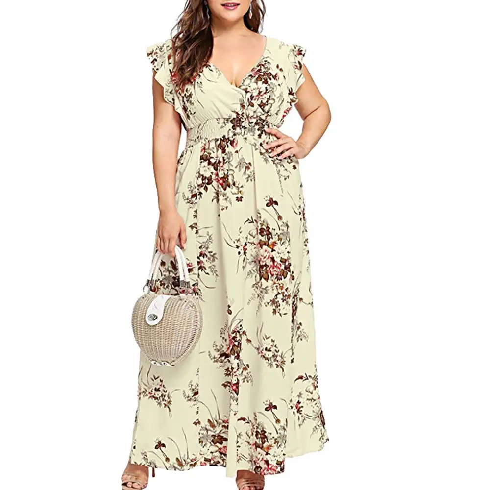 Women Plus Size Summer Dress Female V Neck Floral Print Bohemia Sleeveless Fashion Party Beach Maxi Dress vestidos de verano
Women Plus Size Summer Dress Female V Neck Floral Print Bohemia Sleeveless Fashion Party Beach Maxi Dress vestidos de verano