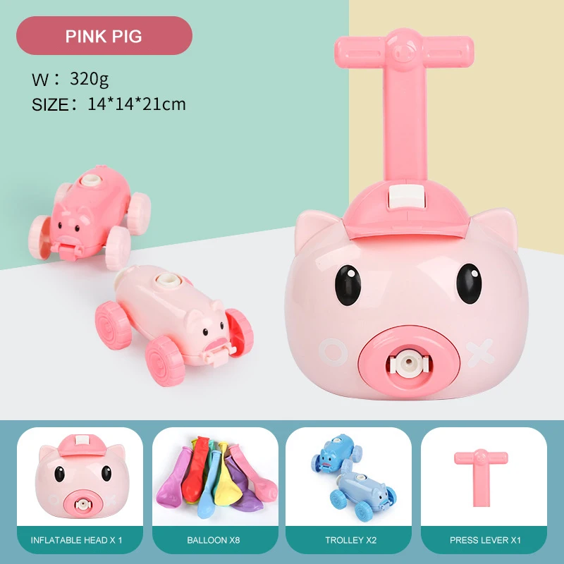 Balloon Powered Vehicle Cartoons Animal Shape Car Press Spring Balloon Driving Puzzle Toy ABS Plastic Material Education Toys
Balloon Powered Vehicle Cartoons Animal Shape Car Press Spring Balloon Driving Puzzle Toy ABS Plastic Material Education Toys