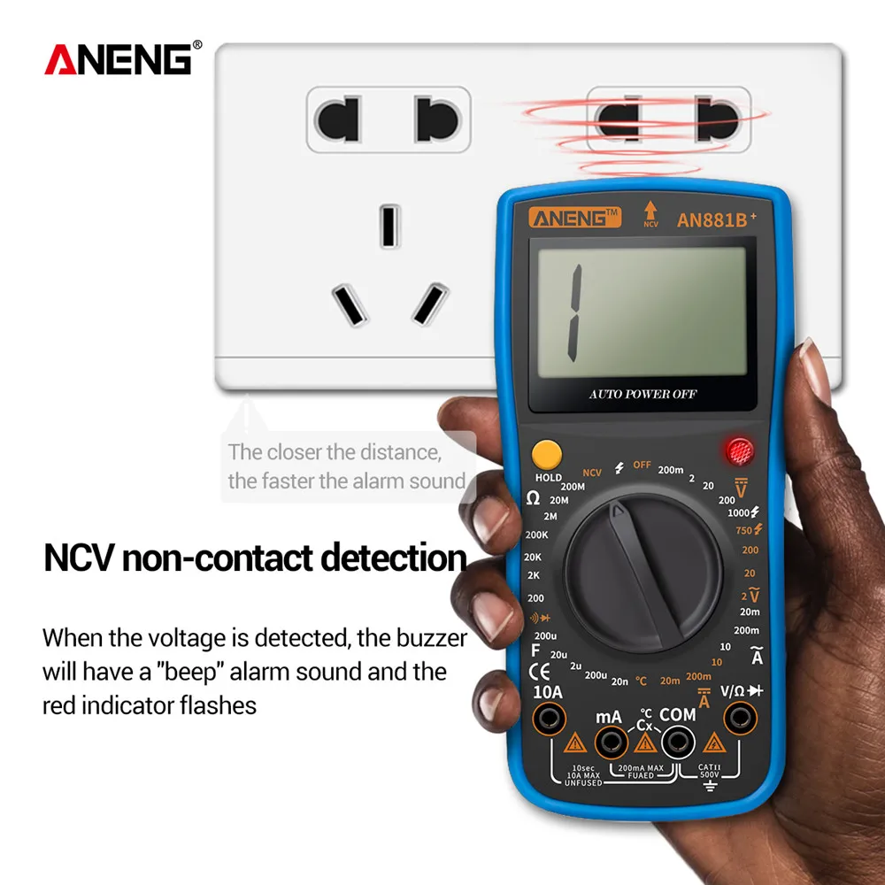 AN881B+ True Rms Digital Multimeter Tester Transistor Testers Manual High Precision Digitals Multimeter Tester Ac/Dc Multi Meter
AN881B+ True Rms Digital Multimeter Tester Transistor Testers Manual High Precision Digitals Multimeter Tester Ac/Dc Multi Meter