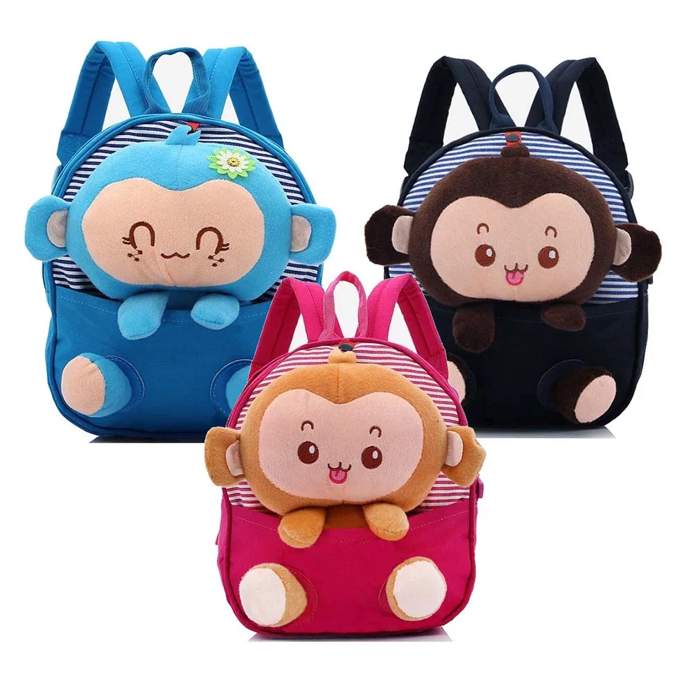 Фото Детские 3D рюкзаки с животными плюшевые Мультяшные сумки для - купить