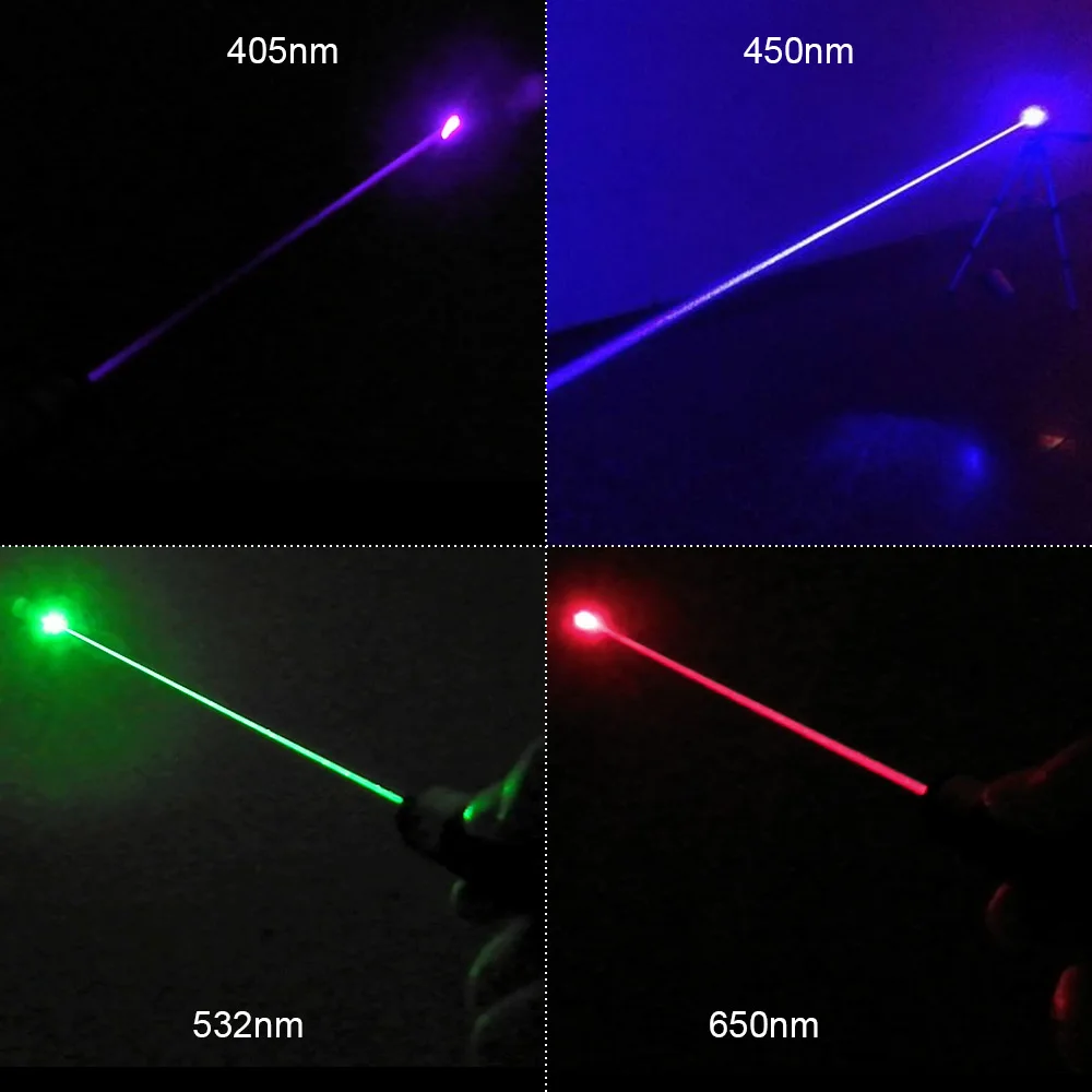 CWLASER мощный сжигающий лазер 301 532nm зеленый/405nm фиолетовый/650nm красный/450nm синий
