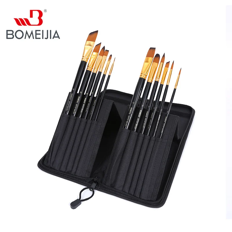 12Pcs Professional Paint Brush Set With Canvas Bag for Watercolor Acrylic Painting Brush Art Supplies Craft Long Wooden Handle
12Pcs Professional Paint Brush Set With Canvas Bag for Watercolor Acrylic Painting Brush Art Supplies Craft Long Wooden Handle