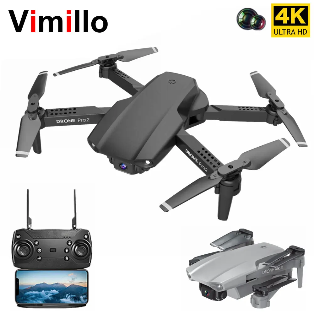 Vimillo E99 Pro2 мини Дроны с камерой Hd 4k профессиональная Двойная камера WIFI FPV Вертолет