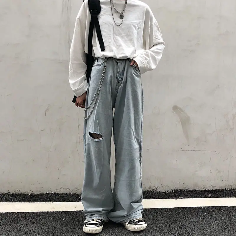 2021 Spring Autumn New Women's Jeans Korean Retro Ripped Straight Pants Loose High Waist Thinning Female Couples Student Trend
2021 Spring Autumn New Women's Jeans Korean Retro Ripped Straight Pants Loose High Waist Thinning Female Couples Student Trend