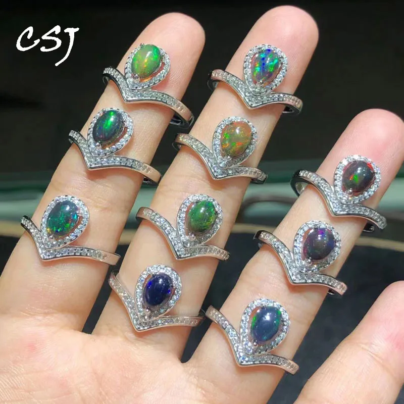 CSJ Natural Opal Rings 925 Sterling Silver 1PC Ethiopia Gemstone 5*7mm Jewelry for Women Lady Birthday Party Gift
CSJ Natural Opal Rings 925 Sterling Silver 1PC Ethiopia Gemstone 5*7mm Jewelry for Women Lady Birthday Party Gift