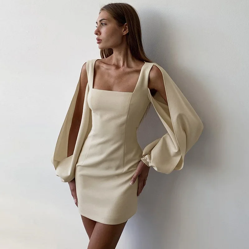 2021 Women Lantern Sleeve Square Collar Bodycon Slim Mini Dresses Autumn Winter Party Club Elegant Outfits Streetwear Clothes
2021 Women Lantern Sleeve Square Collar Bodycon Slim Mini Dresses Autumn Winter Party Club Elegant Outfits Streetwear Clothes