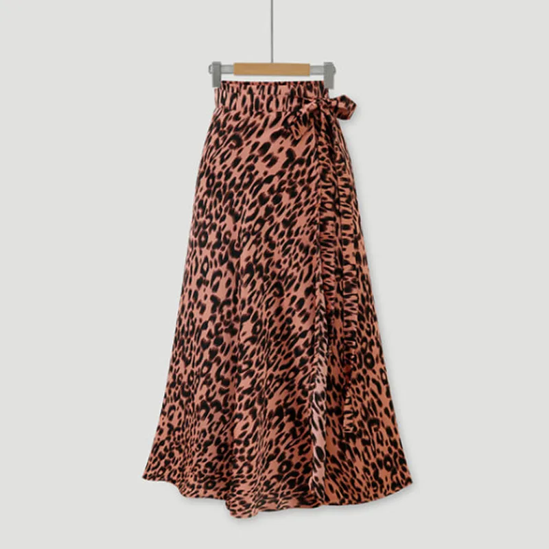Leopard Print Skirt Women 2020 Summer New Mid-Length A-Line Lace Up Chiffon Ruffles Female Skirt Streetwear
Leopard Print Skirt Women 2020 Summer New Mid-Length A-Line Lace Up Chiffon Ruffles Female Skirt Streetwear