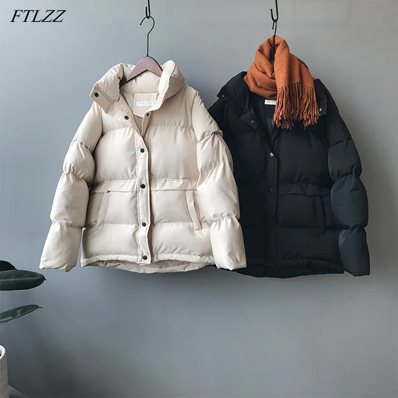 FTLZZ New Autumn Winter Women Padded Coat Streetwear Female Bread Warm Loose Cotton Jacket Ladies Solid Single Breasted Outwear
FTLZZ New Autumn Winter Women Padded Coat Streetwear Female Bread Warm Loose Cotton Jacket Ladies Solid Single Breasted Outwear