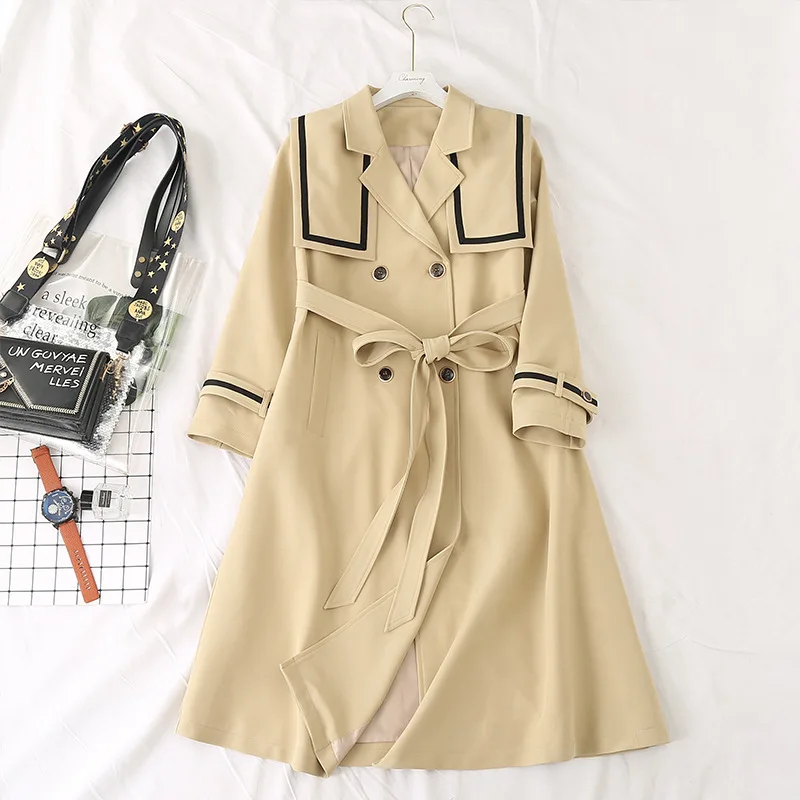 New ladies autumn winter plus size long overcoat for women large casual loose long sleeve khaki belt trench coat 3XL 4XL 5XL
New ladies autumn winter plus size long overcoat for women large casual loose long sleeve khaki belt trench coat 3XL 4XL 5XL