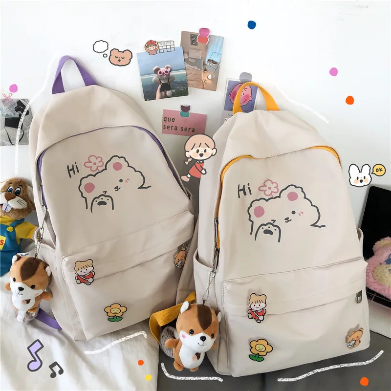 Schoolbag Woman Girl Cute Cartoon Bear High School Street Fashion Backpack College Students Simple Ins Style Kawaii Backpack
Schoolbag Woman Girl Cute Cartoon Bear High School Street Fashion Backpack College Students Simple Ins Style Kawaii Backpack