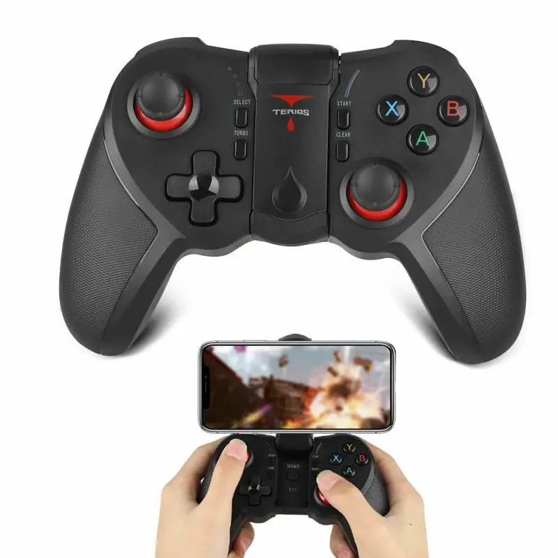 T12 Wireless Bluetooth 4.0 Gamepad Game Controller Remote Compatible With Android 6.0+ / Phone iOS 11.0+ / PC / Tablet / TV 
T12 Wireless Bluetooth 4.0 Gamepad Game Controller Remote Compatible With Android 6.0+ / Phone iOS 11.0+ / PC / Tablet / TV