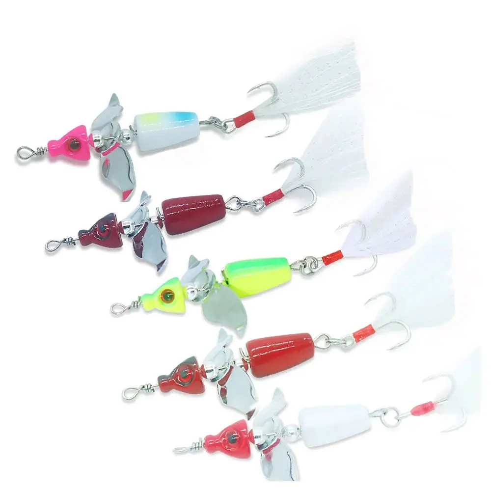 Sequins Noise Paillette 360 Degree Rotation Feather Treble Hook Spoon Spinner Crank Bait Propeller Lur Fishing Lures
Sequins Noise Paillette 360 Degree Rotation Feather Treble Hook Spoon Spinner Crank Bait Propeller Lur Fishing Lures