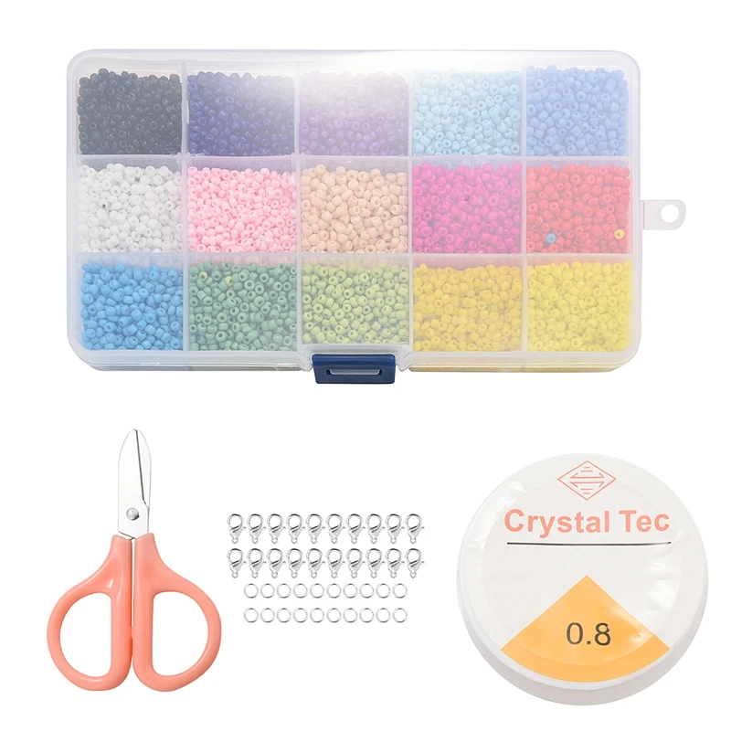 9000Pcs Glass Seed Beads 15 Multicolor Assortment Craft Seed Beads Pastel Pony Beads Assorted Kit with Organizer for Jewelry Mak
9000Pcs Glass Seed Beads 15 Multicolor Assortment Craft Seed Beads Pastel Pony Beads Assorted Kit with Organizer for Jewelry Mak