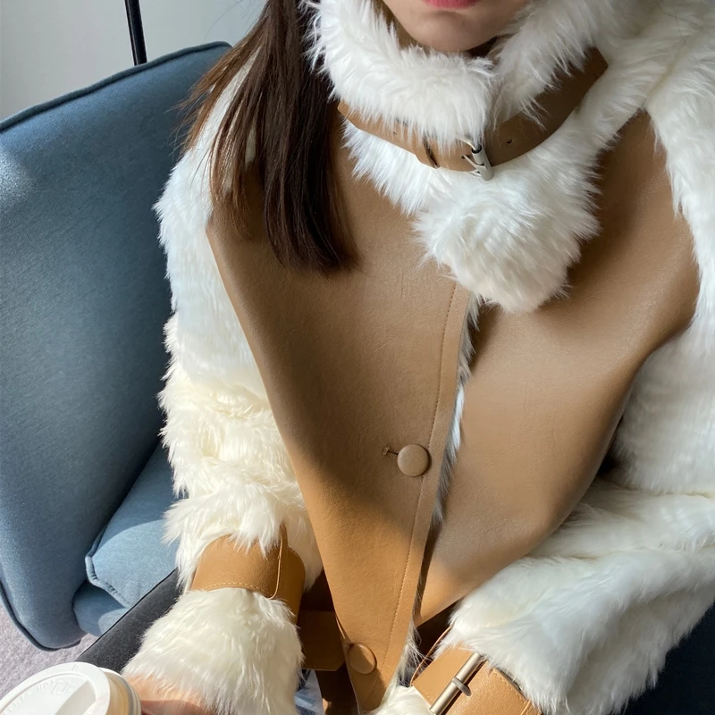 Sheepskin 2021 Faux Coat Shearling Women Leather Thick Suede Jacket Women Autumn Winter Lambs Wool Short Motorcycle FashonCoats
Sheepskin 2021 Faux Coat Shearling Women Leather Thick Suede Jacket Women Autumn Winter Lambs Wool Short Motorcycle FashonCoats