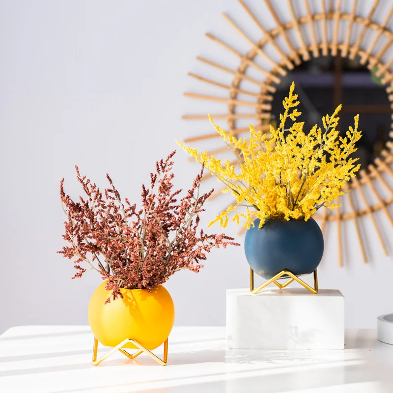 Small Ceramic Flower Pots And Planters With Gold Metal Stand 4 Inch Coloful Cactus Succulents Potted Indoor Planter Pot Gift
Small Ceramic Flower Pots And Planters With Gold Metal Stand 4 Inch Coloful Cactus Succulents Potted Indoor Planter Pot Gift