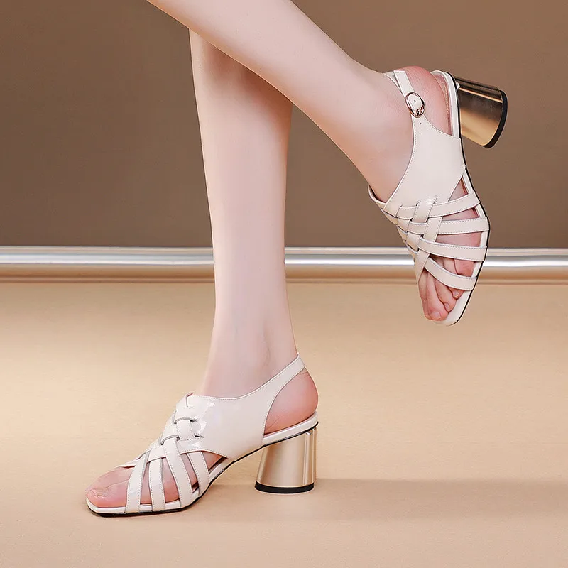 FEDONAS Retro Genuine Leather Shoes For Women 2021 Summer High Heels Pumps Genuine Leather Office Lady Working Shoes Woman New 
FEDONAS Retro Genuine Leather Shoes For Women 2021 Summer High Heels Pumps Genuine Leather Office Lady Working Shoes Woman New