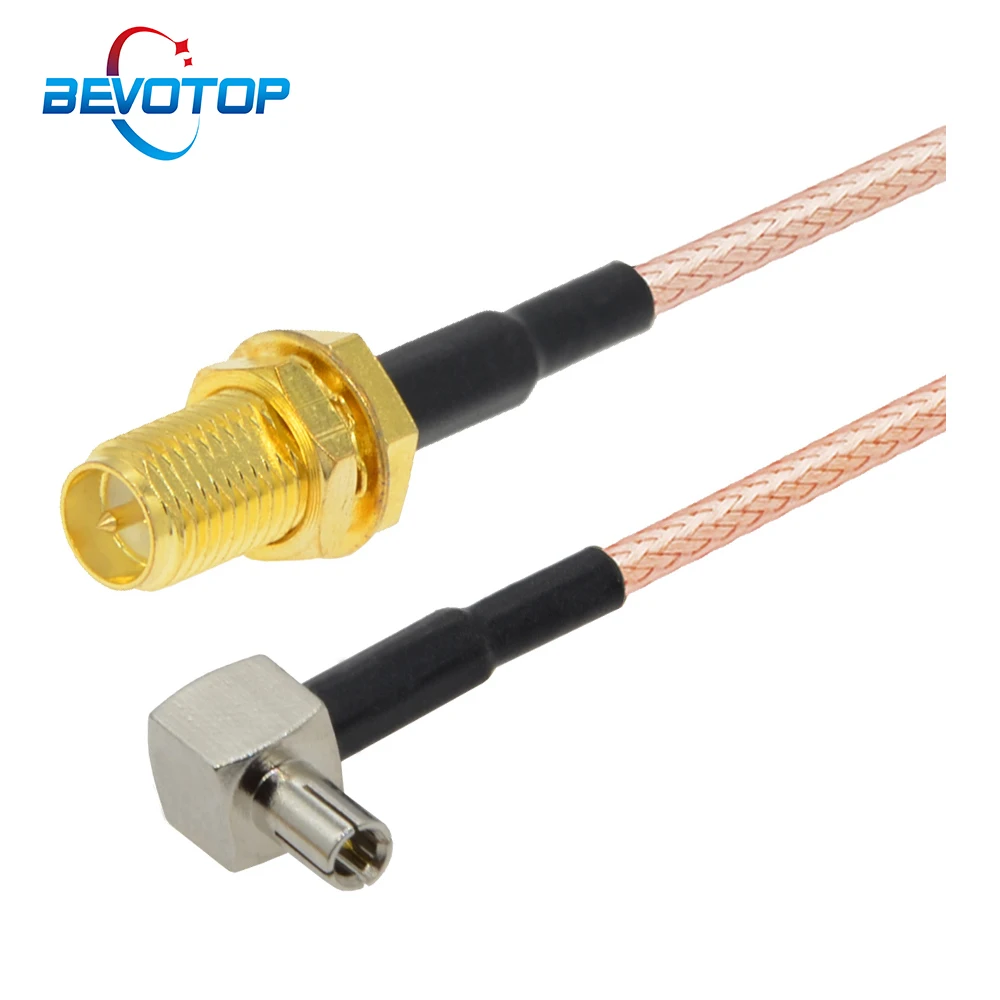 

2PCS RP-SMA Female Bulkhead to TS9 Male Right Angle Plug RG316 Pigtail TS9 to SMA Extension Cord for 3G Modem Router 10CM-100CM