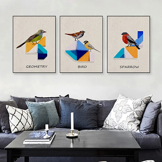 Картина на холсте с геометрическими птицами, настенные художественные рисунки, домашний декор, настенный плакат для декора гостиной
Картина на холсте с геометрическими птицами, настенные художественные рисунки, домашний декор, настенный плакат для декора гостиной