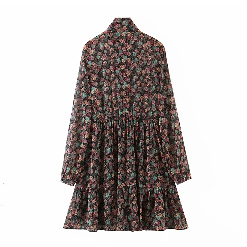 2021 European and American Spring and Summer New Slim Printed Lapel Long Sleeve Cake Skirt Chiffon Ladies Dress Fashion Lady 
2021 European and American Spring and Summer New Slim Printed Lapel Long Sleeve Cake Skirt Chiffon Ladies Dress Fashion Lady