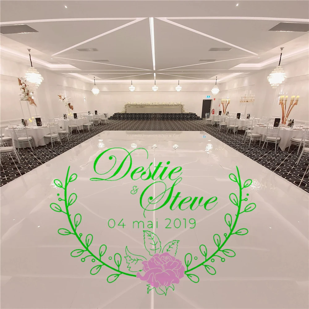 Customize Name Decals Large Size Beautiful Flower Wedding Floor Mural Custom Stickers Self-sticking Removable Party Dance HY2147
Customize Name Decals Large Size Beautiful Flower Wedding Floor Mural Custom Stickers Self-sticking Removable Party Dance HY2147