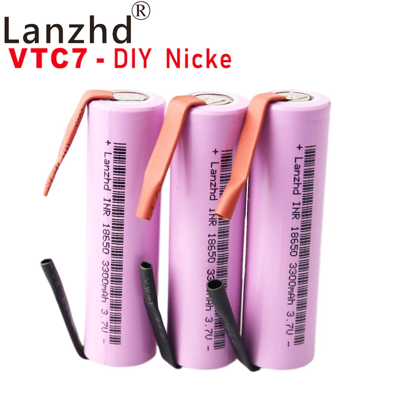 1-10 шт. 18650 литий-ионный аккумулятор 3 7 в 33E 3300 мАч VTC7 + DIY никель 100% оригинальный