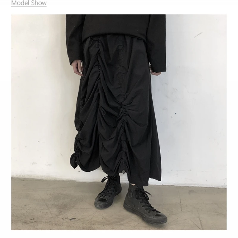 Women's Skirt Black Simple Pleated Design Large Drawcord Design Black Pleated Skirt Spring 2021 New Pleated Skirt Loose And Casu
Women's Skirt Black Simple Pleated Design Large Drawcord Design Black Pleated Skirt Spring 2021 New Pleated Skirt Loose And Casu