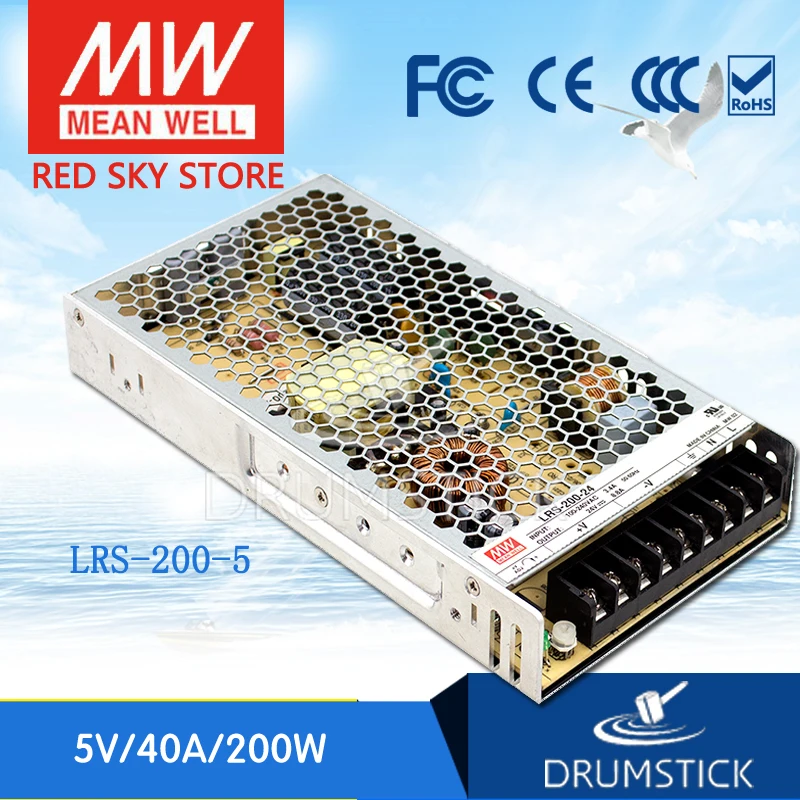 Оптовая продажа цена товара MEAN WELL! LRS 200 5 5V 40A meanwell 200W один Выход переключение