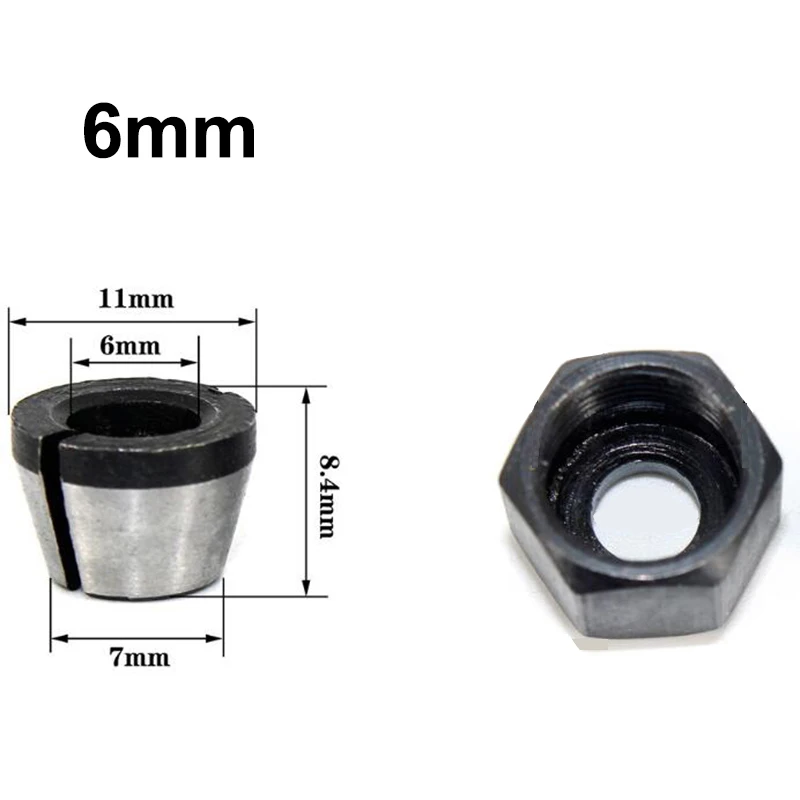6mm 6.35mm 8mm Collet Chuck Adapter with Screw Nut Electric Router Collet Chuck for Engraving Trimming Bit Machine
6mm 6.35mm 8mm Collet Chuck Adapter with Screw Nut Electric Router Collet Chuck for Engraving Trimming Bit Machine