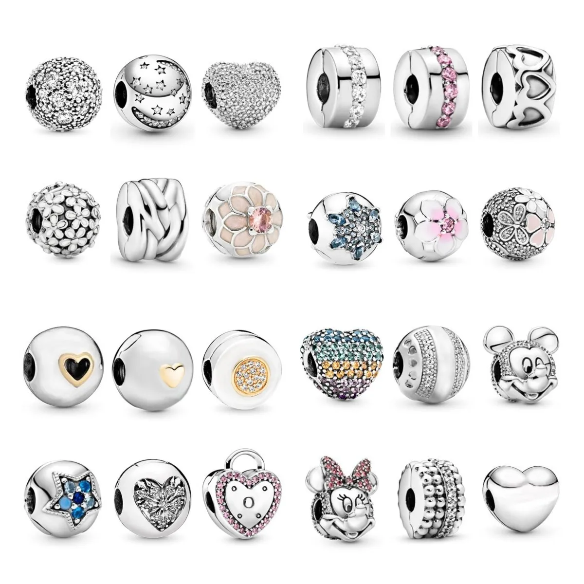 Sterling Silver S925 Beaded Snowflake Mickey Love Bracelet Positioning Buckle Loose Beads DIY
Sterling Silver S925 Beaded Snowflake Mickey Love Bracelet Positioning Buckle Loose Beads DIY