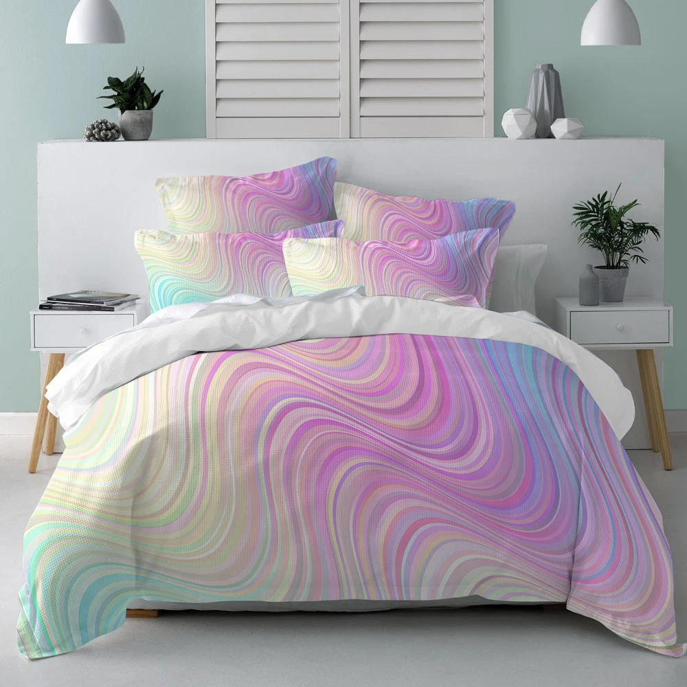 Rainbow Bedding Set Flamingo Pattern Girls Pink Duvet Cover Set Marble With Pillowcase Double Full Queen King Size 220x240
Rainbow Bedding Set Flamingo Pattern Girls Pink Duvet Cover Set Marble With Pillowcase Double Full Queen King Size 220x240