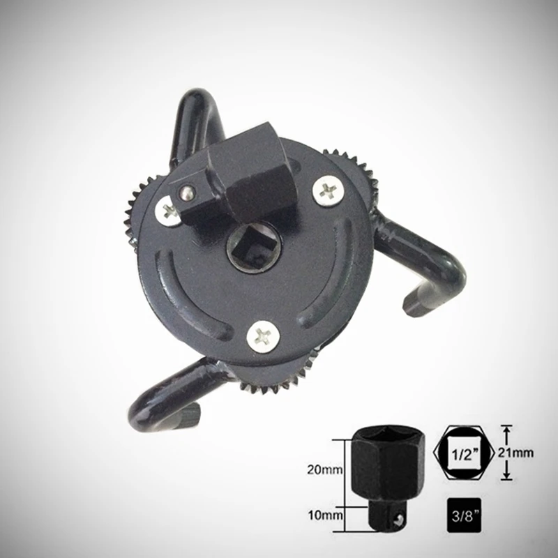 Oil Filter Wrench Round Car Removal Tool 10 cm 1/2inch Adapter-Adjustable Three-Jaw Two-Way Oil Filter Wrench
Oil Filter Wrench Round Car Removal Tool 10 cm 1/2inch Adapter-Adjustable Three-Jaw Two-Way Oil Filter Wrench